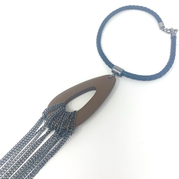 New Free People Cowboys Don’t Cry Necklace Western Fringe Leather - Picture 8 of 8